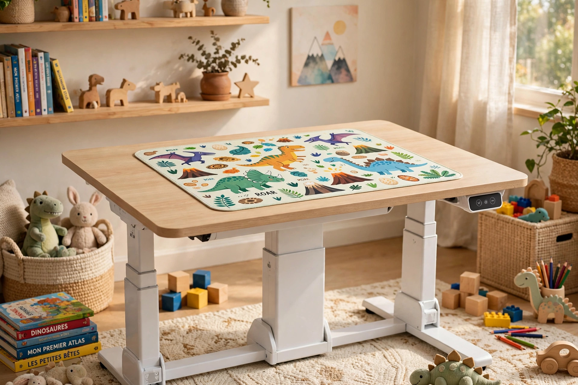 Concept de bureau réglable pour enfants